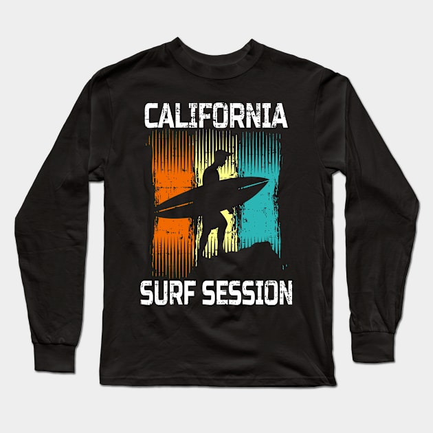 California surf session Long Sleeve T-Shirt by Mako Design 